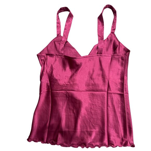 Bisou Bisou Vintage Camisole Fairy Mermaidcore -Sz 4-Satin Lace Beaded Top Y2K - Picture 4 of 4